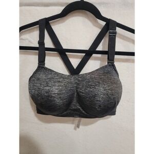 Victoria's Secret VSX Sport Bra 34DD Black Space Dye Underwire High Impact